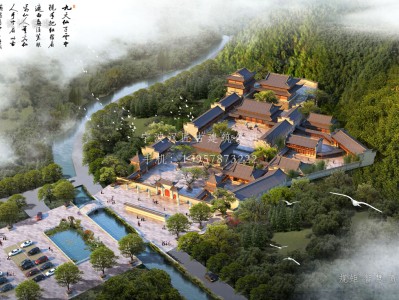 晋中资教寺总体建筑规划方案图