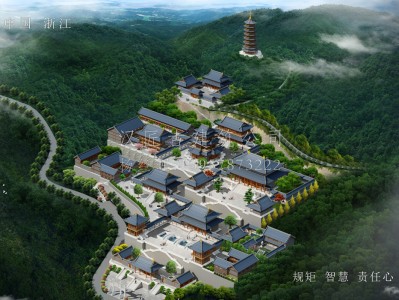 晋中龙王寺古建规划设计布局图